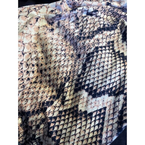 mixed print raglan tee tunic 2X navy pink contrast sleeve animal - Picture 6 of 6